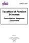 Taxation of Pension Schemes