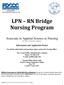 LPN RN Bridge Nursing Program