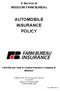 AUTOMOBILE INSURANCE POLICY