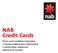 NAB Credit Cards Terms and Conditions including General explanatory information Information statement effective 01.02.2015