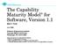 The Capability Maturity Model for Software, Version 1.1