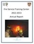 Fire Service Training Center 2012-2013 Annual Report