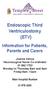 Endoscopic Third Ventriculostomy (ETV)