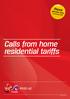 Calls from home residential tariffs