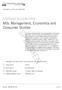Diploma Supplement MSc Management, Economics and Consumer Studies