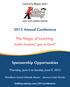 2013 Annual Conference. The Magic of Learning: Sponsorship Opportunities