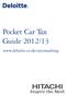 Pocket Car Tax Guide 2012/13. www.deloitte.co.uk/carconsulting
