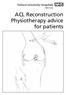 ACL Reconstruction Physiotherapy advice for patients