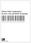 Patient Safety Applications for Bar Code and RFID Technology APPLICATION WHITE PAPER