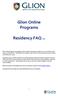 Glion Online Programs. Residency FAQ v2.0