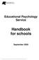 Handbook for schools