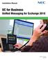 Installation Manual UC for Business Unified Messaging for Exchange 2010