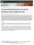 Compensating Security Controls for Windows Server 2003 Security