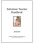 Substitute Teacher Handbook