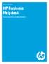 Business white paper. HP Business Helpdesk. System requirements and supported products