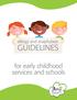 allergy and anaphylaxis GUIDELINES for early childhood services and schools