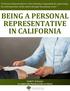 BEING A PERSONAL REPRESENTATIVE IN CALIFORNIA