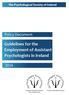 Guidelines for the Employment of Assistant Psychologists in Ireland