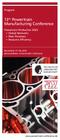 13 th Powertrain Manufacturing Conference