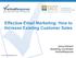 Effective Email Marketing: How to Increase Existing Customer Sales