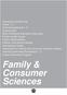 Family & Consumer Sciences