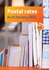 Postal rates. As of January 2015