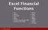 Excel Financial Functions