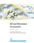 RF and Microwave Accessories. CD-ROM Catalog. Find the right component for your Rohde & Schwarz test & measurement equipment