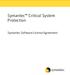 Symantec Critical System Protection. Symantec Software License Agreement