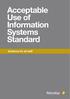 Acceptable Use of Information Systems Standard. Guidance for all staff