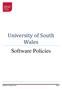 University of South Wales Software Policies