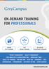 ON-DEMAND TRAINING FOR PROFESSIONALS