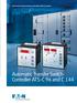 Automatic Transfer Switch-Controller ATS-C by Eaton. Automatic Transfer Switch- Controller ATS-C 96 and C 144
