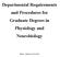Departmental Requirements and Procedures for Graduate Degrees in Physiology and Neurobiology