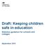 Draft: Keeping children safe in education. Statutory guidance for schools and colleges