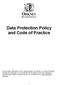 Data Protection Policy and Code of Practice