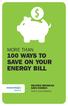 100 WAYS TO SAVE ON YOUR ENERGY BILL