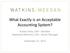 What Exactly is an Acceptable Accounting System?