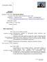 Curriculum Vitae. Work experience