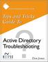 Tips and Tricks. Active Directory Troubleshooting. Don Jones