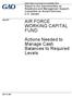 AIR FORCE WORKING CAPITAL FUND. Actions Needed to Manage Cash Balances to Required Levels