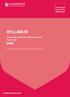 SYLLABUS. Cambridge International AS and A Level Psychology. Cambridge Advanced
