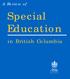 A Review of. Special Education. in British Columbia. Ministry of Education