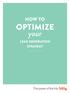 HOW TO OPTIMIZE your LEAD GENERATION STRATEGY