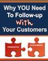 Why You Need to Follow Up with Your Customers
