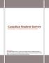 Canadian Student Survey Next Steps: Upper-Year Canadian PSE Students Future Plans and Debt