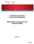 Canadian Coast Guard Environmental Response. Marine Spills Contingency Plan National Chapter