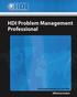 HDI Problem Management Professional