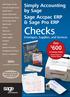 Checks, Simply Accounting by Sage Sage Accpac ERP & Sage Pro ERP. Over 100% Envelopes, Supplies, and Services. in Savings Inside! Multi-Purpose Checks