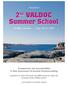2 nd VALDOC Summer School